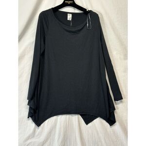 West Loop‎ Women's Medium Long Sleeve Black Blouse Shirt New